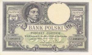 500 Zloty Polen p58 1919